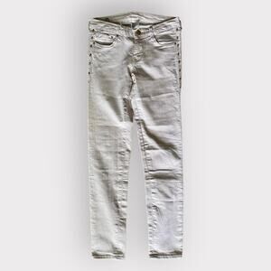 H&M Skinny Low Waist Ankle Jeans Beige